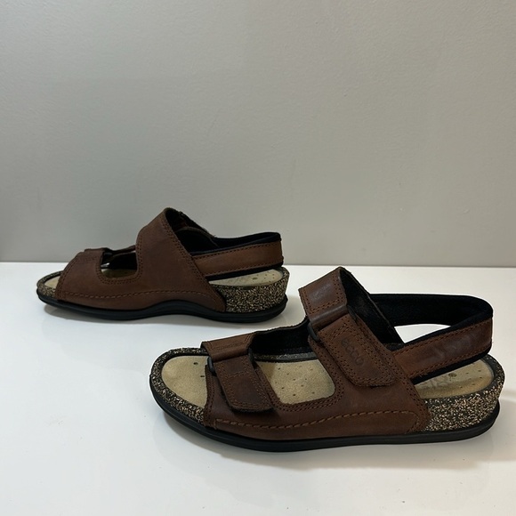 Ecco Brown Leather Cosmo Sandals Size 36(5-5.5) - Picture 5 of 16